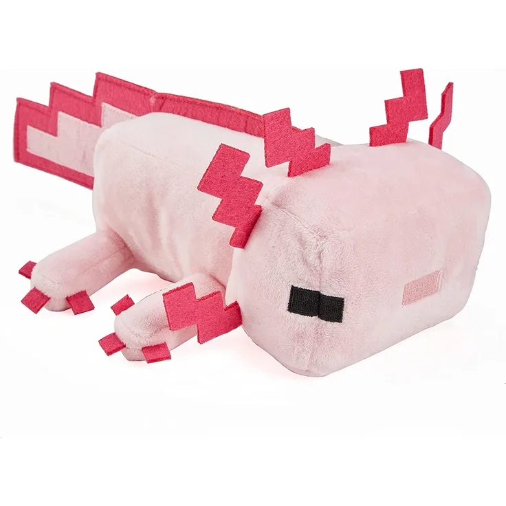 Minecraft HBT42 - Axolotl Plüschfigur, ca. 21 cm, weich, Geschenk zum Sammeln für Fans, ab 3 Jahren