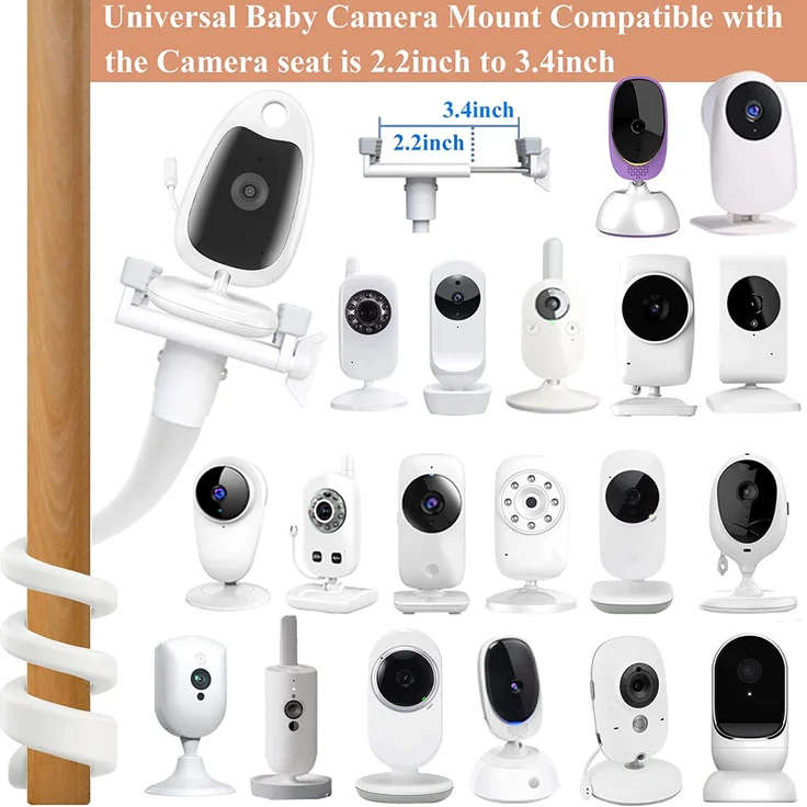 Babyphone Halterung,Kamera Halterung Universal Baby Kamera Handyhalter Kompatibel für Philips Avent/Reer/GHB/Hellobaby Babyphone die meisten Video-Babyphone(Clip Mount) – Bild 3