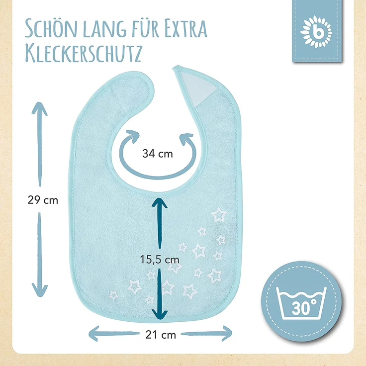 Bieco Baby Lätzchen 5er Pack | Baby Lätzchen Wasserdicht | Schlabberlatz Baby | Halstuch Baby Spucktuch | Sabberlätzchen Baby | Malschürze Kinder für Jungen & Mädchen | Lätzchen Baby - Preisvergleich – Bild 4