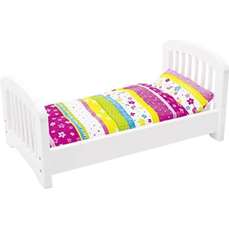 Goki 51596 Puppenbett mit Bettzeug, Susibelle