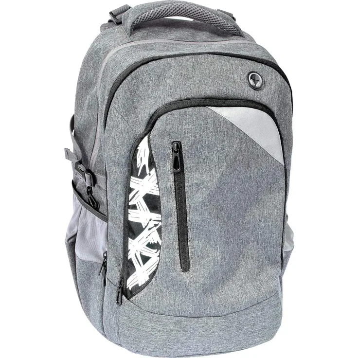 Eberhard Faber Schulrucksack X-Style - Motiv: Schwarz - Farbe: schwarz, mit reflektierenden Elementen