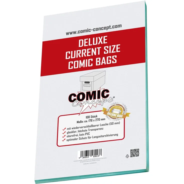 Comic Concept Deluxe Comic Bags Current (100 ct. )