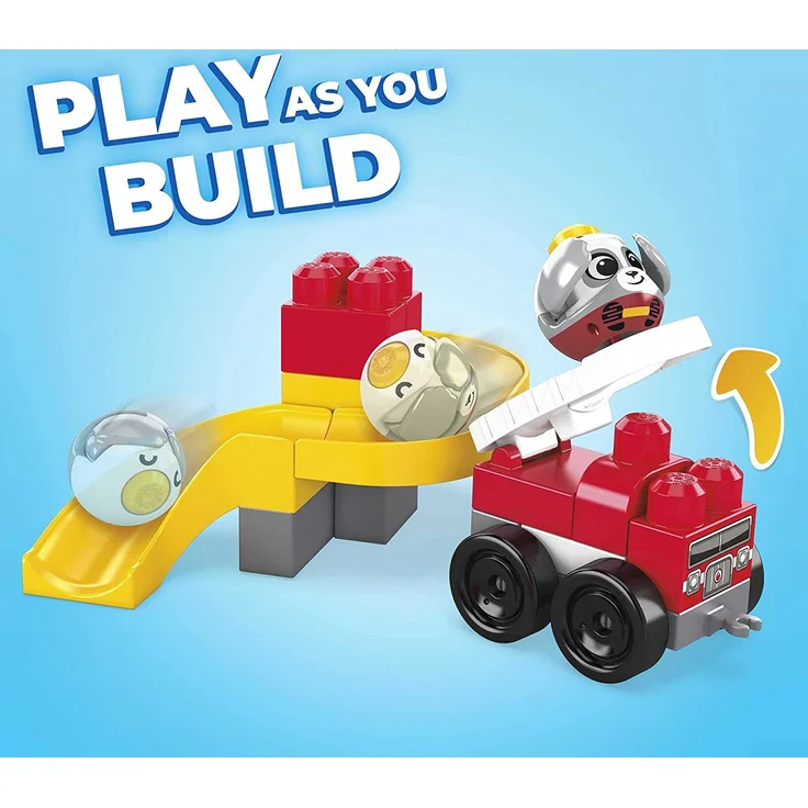 Mega Bloks GYH11 - Guck-Guck-Feuerwache Bauset, mit 2 Guck-Guck-Tieren, Zubehör und 42 Bausteinen, für Kinder ab 1 Jahr – Bild 6