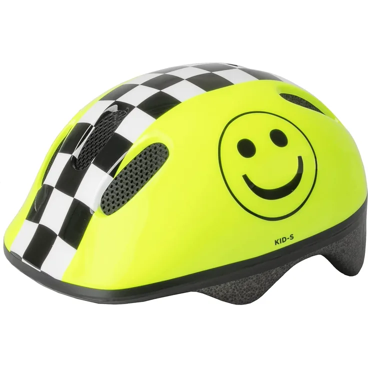 fahrradhelm Kid Smile junior ABS neongelb Größe 52-57 cm/S