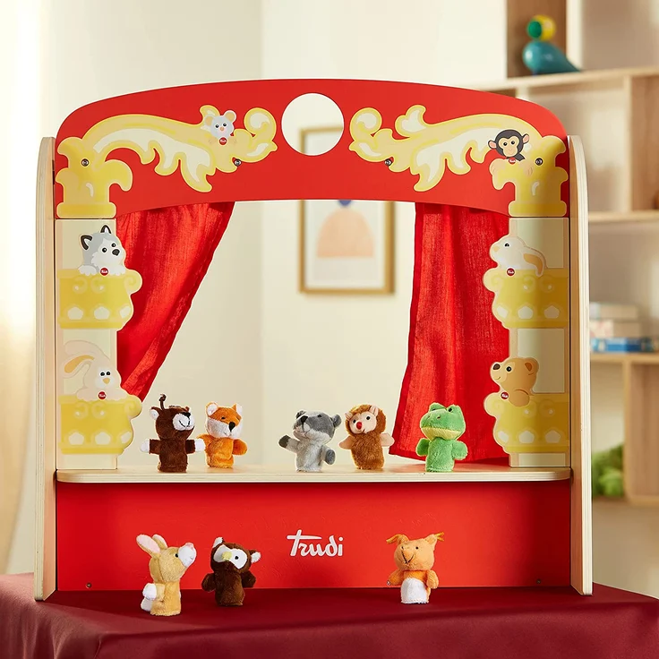 Goki 50962 Fingerpuppen-Set Waldtiere 8er Set aus Stoff – Bild 4