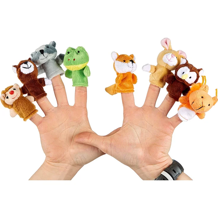 Goki 50962 Fingerpuppen-Set Waldtiere 8er Set aus Stoff – Bild 2
