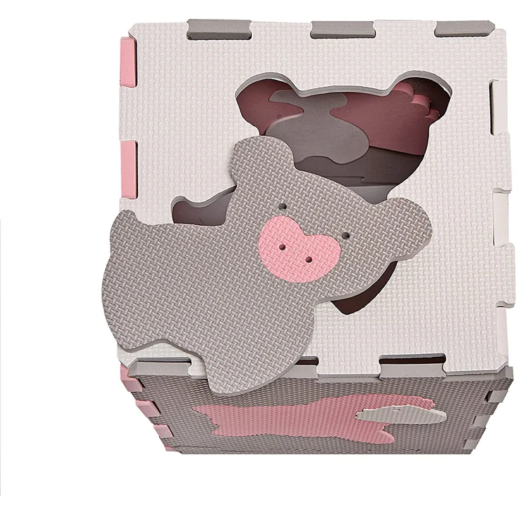 Hakuna Matte Puzzlematte für Babys 1,2x0,9m – TÜV SÜD GS Zertifizierte Baby Spielmatte – Spielteppich enthält 12 Fliesen mit Tieren – 20% dickere Krabbelmatte – Bild 9