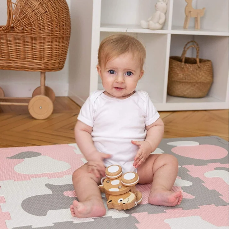 Hakuna Matte Puzzlematte für Babys 1,2x0,9m – TÜV SÜD GS Zertifizierte Baby Spielmatte – Spielteppich enthält 12 Fliesen mit Tieren – 20% dickere Krabbelmatte – Bild 8