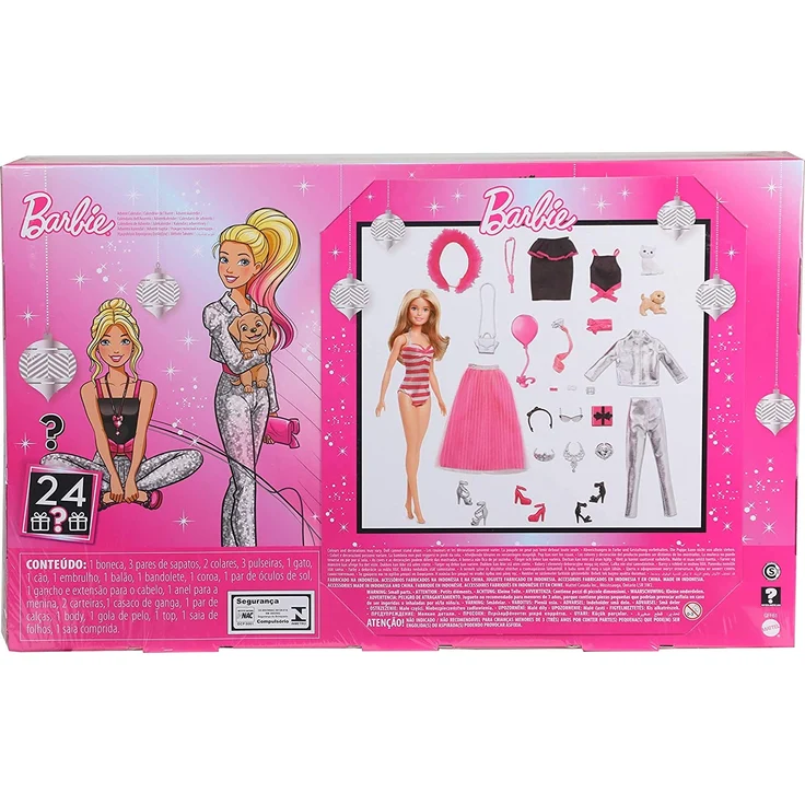 Barbie GFF61 - Glitzer-Fashion Adventskalender mit Puppe verschiedenen Outfits und Zubehör, geeignet für Mädchen ab 3 Jahren – Bild 9