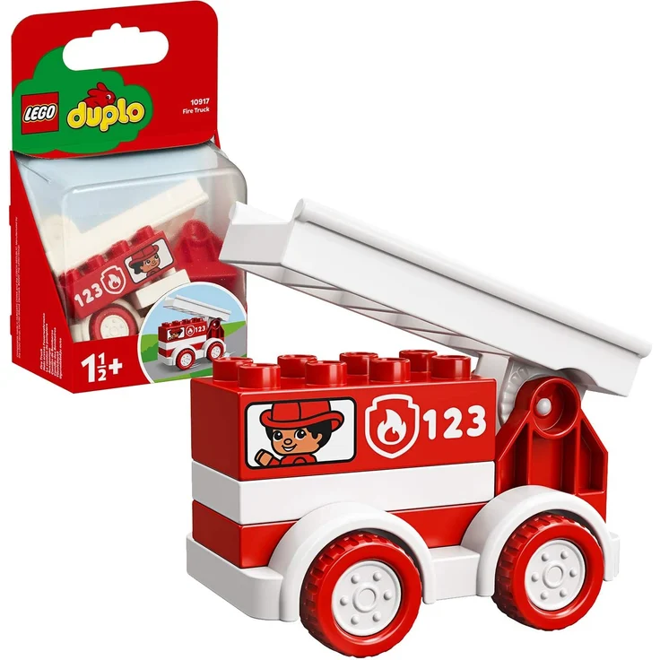 LEGO 10917 DUPLO Mein erstes Feuerwehrauto, Feuerwehrauto Starter-Set für Kleinkinder im Alter von 1, 5 Jahren – Bild 1