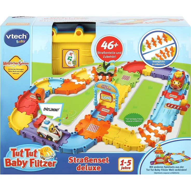 Vtech 80-524404 Tut Tut Baby Flitzer - Straßenset deluxe, Babyautos, Mehrfarbig - Preisvergleich – Bild 4
