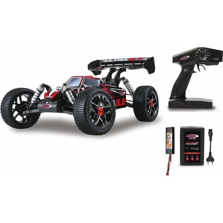 Jamara 059730 - Ultra BL8 Buggy 1:8 4WD Lipo 2,4GHz, Allrad, Brushless Motor, 60A Regler, spritzwasserfest, 60 KM/h, Öldruckstoßdämpfer, Fahrwerk einstellbar, Antriebswelle aus Stahl, fahrfertig – Bild 2