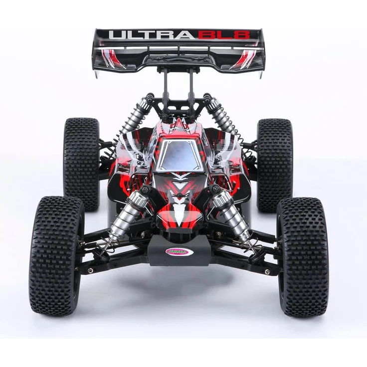Jamara 059730 - Ultra BL8 Buggy 1:8 4WD Lipo 2,4GHz, Allrad, Brushless Motor, 60A Regler, spritzwasserfest, 60 KM/h, Öldruckstoßdämpfer, Fahrwerk einstellbar, Antriebswelle aus Stahl, fahrfertig – Bild 8