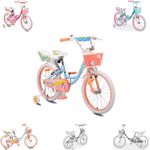 Byox Kinderfahrrad 20 Zoll Fashion Girl, Stützräder, Korb am Lenker, Puppensitz blau - Preisvergleich