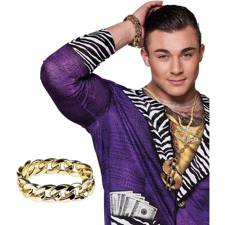 PARTY DISCOUNT Armband Pimp, goldfarben