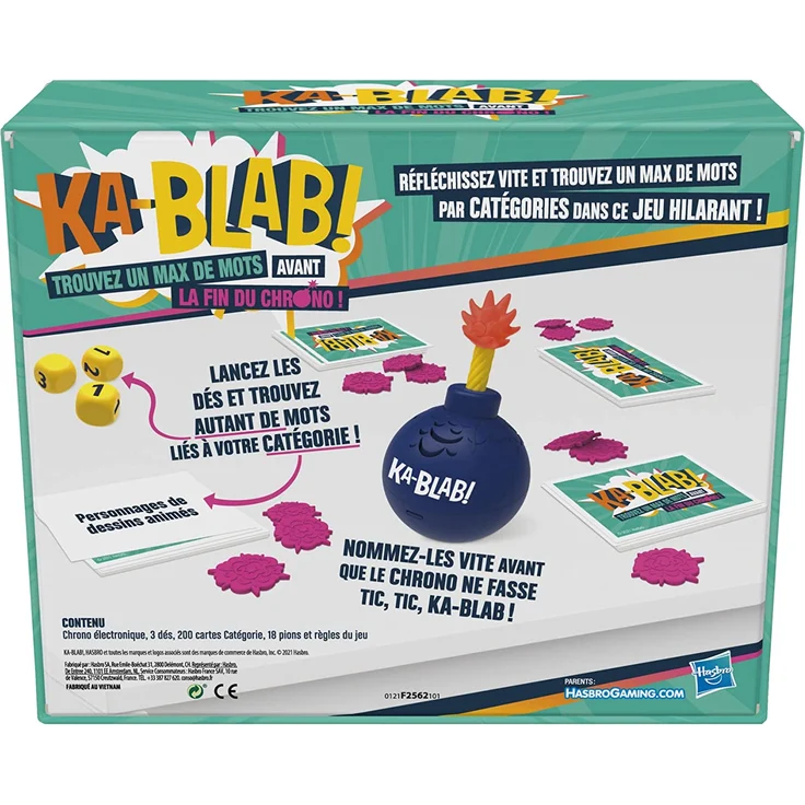 Ka-Blab! Spiel für Familien, Jugendliche und Kinder, ab 10 Jahren, Gruppenspiel, 2 bis 6 Spieler von den Schattierern von Scattergories, FRANZÖSISCHE VERSION – Bild 4