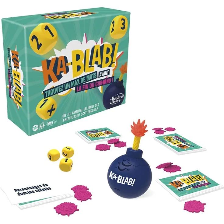 Ka-Blab! Spiel für Familien, Jugendliche und Kinder, ab 10 Jahren, Gruppenspiel, 2 bis 6 Spieler von den Schattierern von Scattergories, FRANZÖSISCHE VERSION