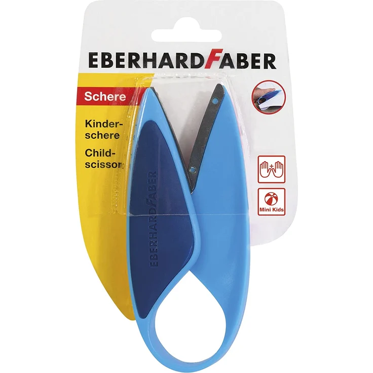 Eberhard Faber 579951 - Kinderschere für Linkshänder und Rechtshänder, optimal zum Schneiden und Basteln mit Kleinkindern, blau - Preisvergleich – Bild 1