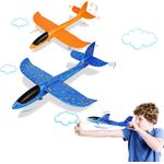 VCOSTORE Styroporflieger Katapult Flugzeug Styropor Kinder - 2 Stück Flugzeug Spielzeug Groß Segelflugzeug Wurfgleiter Flieger Styropor Flugzeug für Kinder
