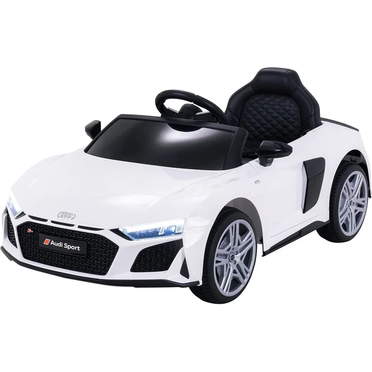 Audi R8 Spyder Kinder-Elektroauto lizenziertes Kinderfahrzeug 60 Watt Kinderauto (Weiß) – Bild 1