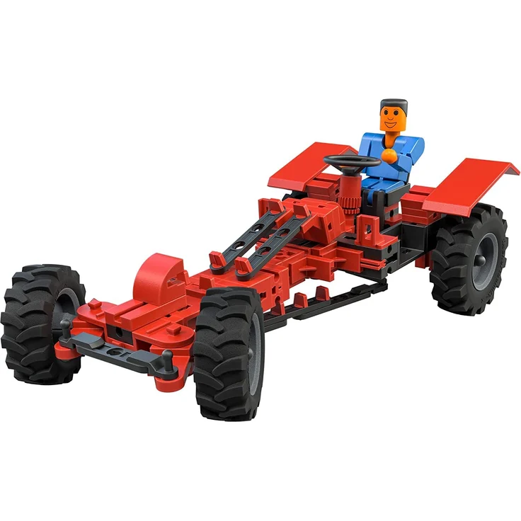 fischertechnik Tractor - Konstruktionsspielzeug ab 7 Jahre - 3 landwirtschaftliche Modelle zum Thema Traktor - Die Fahrzeuge des Bausets verfügen über eine realitätsnahe Achsschenkel-Lenkung – Bild 4
