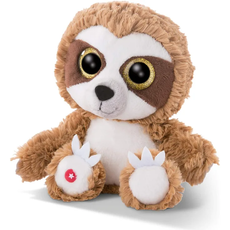 NICI 46616 Glubschis Kuscheltier Faultier Heywood 15cm, Flauschiges Plüschtier mit großen Glitzeraugen, süßes Stofftier für Kinder und Kuscheltierliebhaber