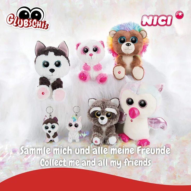 NICI 46616 Glubschis Kuscheltier Faultier Heywood 15cm, Flauschiges Plüschtier mit großen Glitzeraugen, süßes Stofftier für Kinder und Kuscheltierliebhaber – Bild 2
