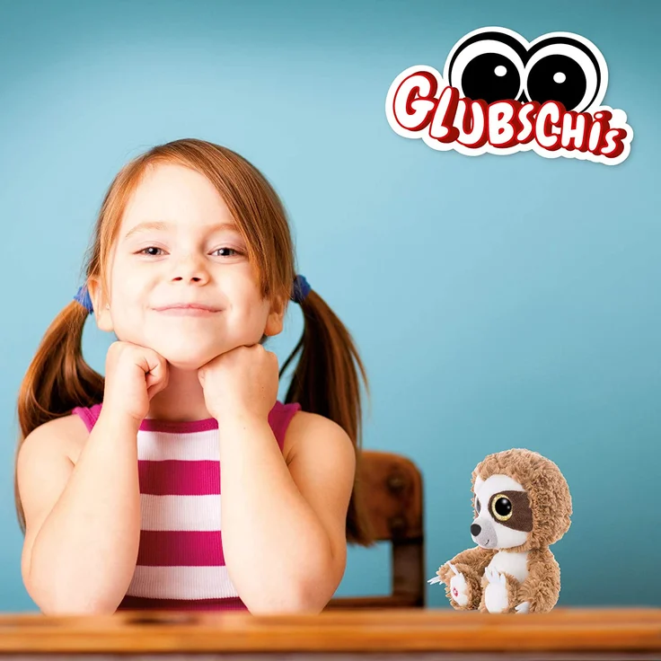 NICI 46616 Glubschis Kuscheltier Faultier Heywood 15cm, Flauschiges Plüschtier mit großen Glitzeraugen, süßes Stofftier für Kinder und Kuscheltierliebhaber – Bild 6