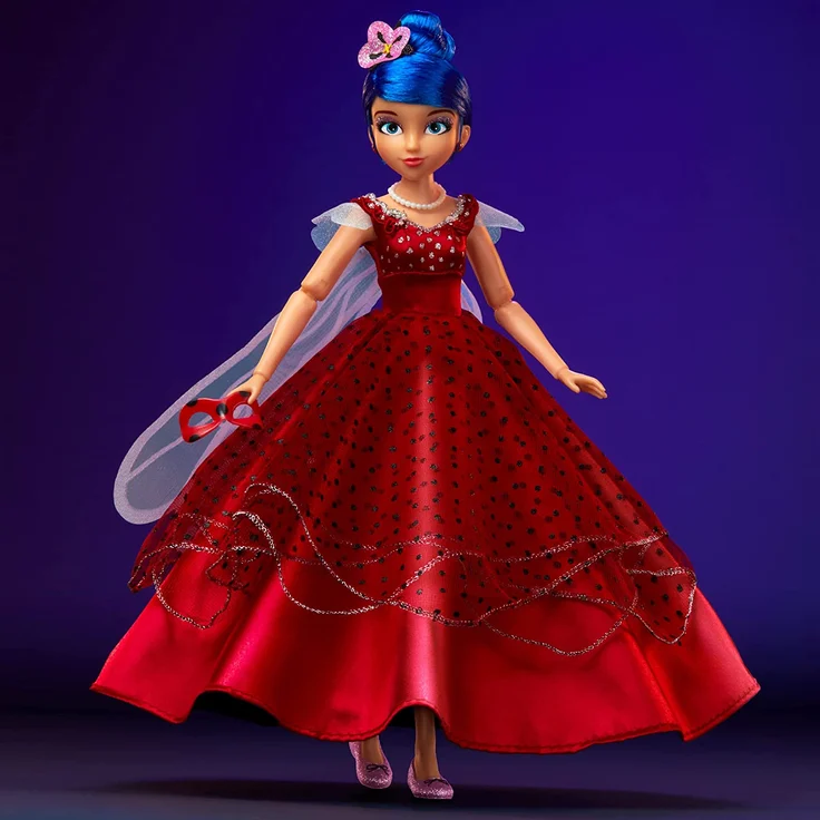 Bandai - Miraculous Ladybug und Cat Noir - Puppe - Marinette - Ladybug Ballkleid - 26 cm große artikulierte Ankleidepuppe - P50155 – Bild 8