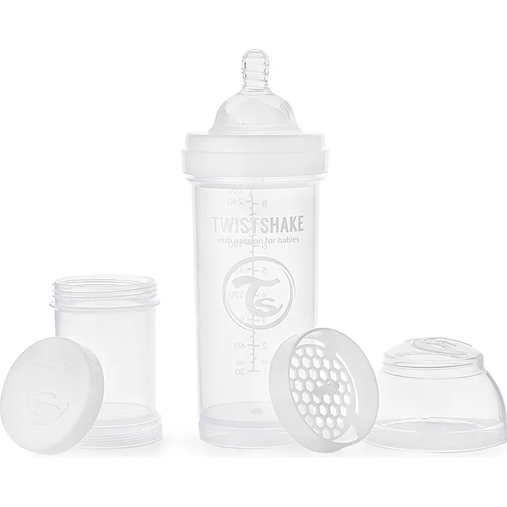 Twistshake 7350083120120 Anti-Colic Babyflasche, 260 ml, weiß
