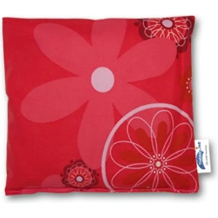 Theraline Kirschkern- oder Rapssamenkissen (Dessin: 88 Retroblume rot / Füllung: Rapssamen / Größe: 23 x 26 cm)
