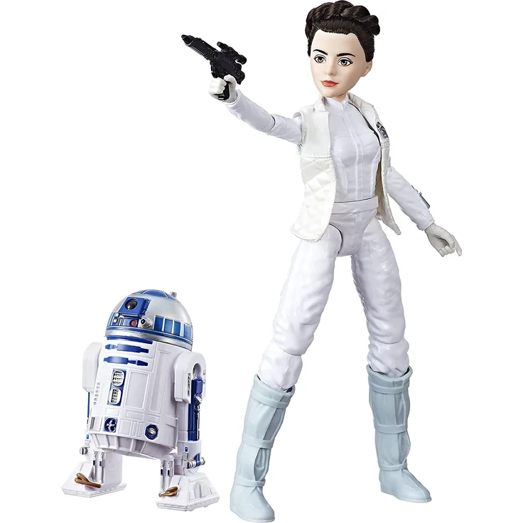 Hasbro Star Wars C1629ES0 - Die Mächte des Schicksals 11 Zoll Deluxe Action Puppen 2er Set -  Leia und R2D2, Actionfiguren
