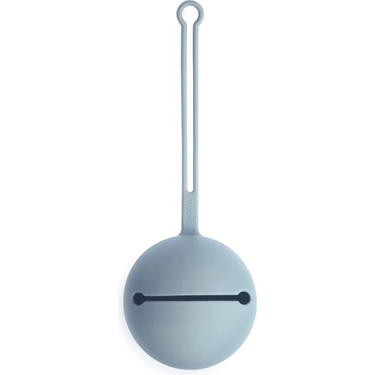 Mushie Silikon Schnullerbox | Aufbewahrung Schnullerhalter Case | Sichere & Hochwertige Baby Zubehör für Kleinkinder & Babys | Powder Blue – Bild 1