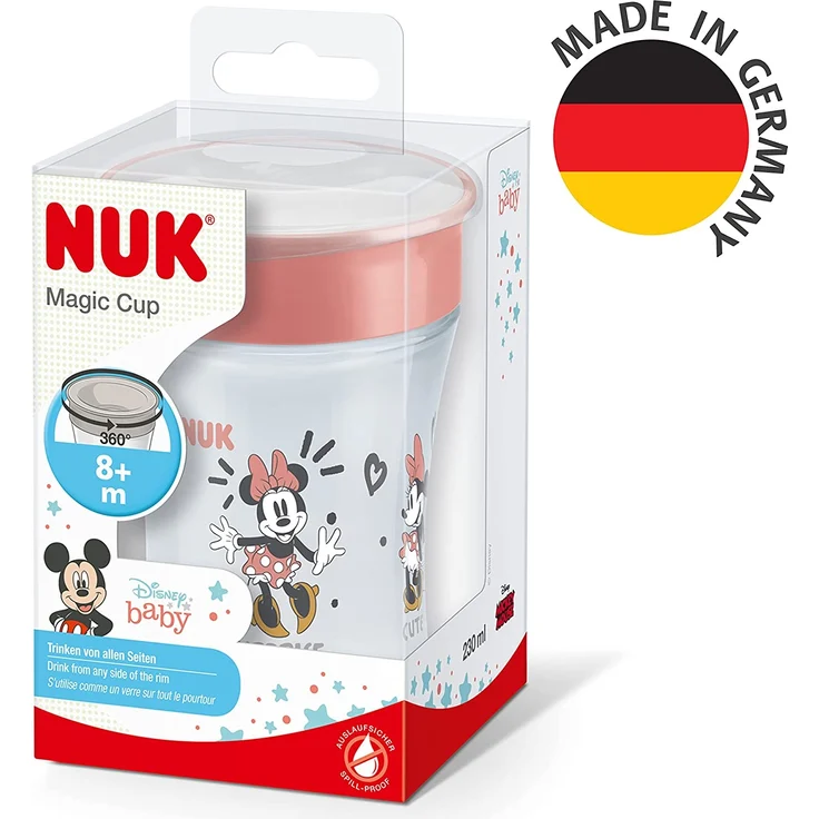 NUK Trinklernbecher Magic Cup Minnie Mouse mit 360°-Trinkrand ab dem 8. Monat, 230 ml rot – Bild 7