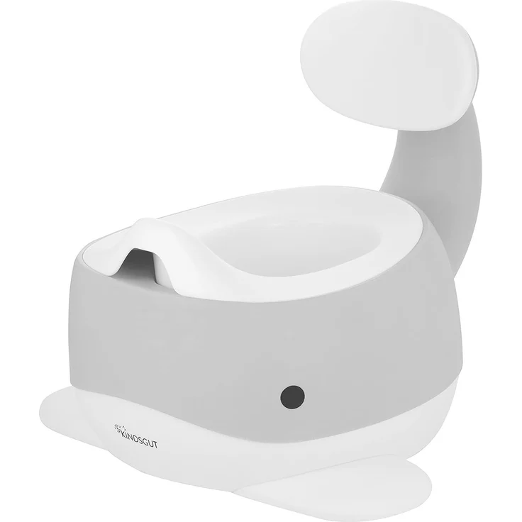 Kindsgut Kinder-Töpfchen, Babytopf WC/Klo, kinderfreundliches Wal-Design und dezente Farben, Toiletten-Training, Hellgrau – Bild 7