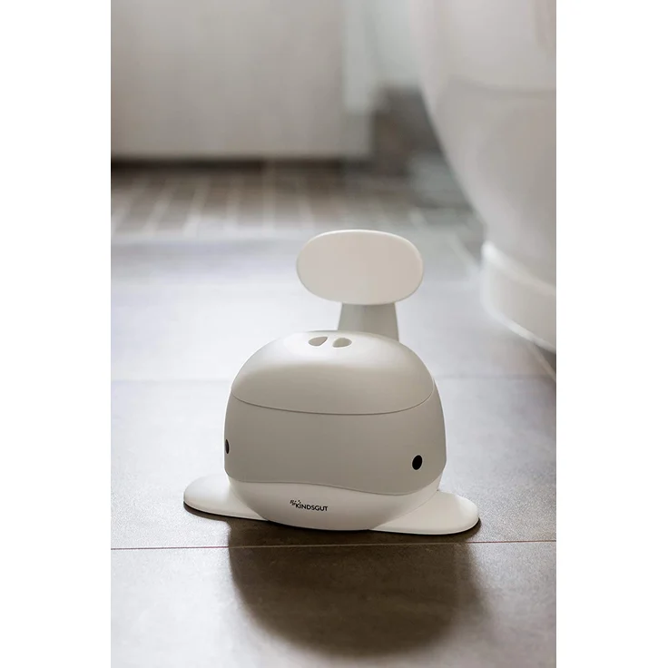Kindsgut Kinder-Töpfchen, Babytopf WC/Klo, kinderfreundliches Wal-Design und dezente Farben, Toiletten-Training, Hellgrau – Bild 4