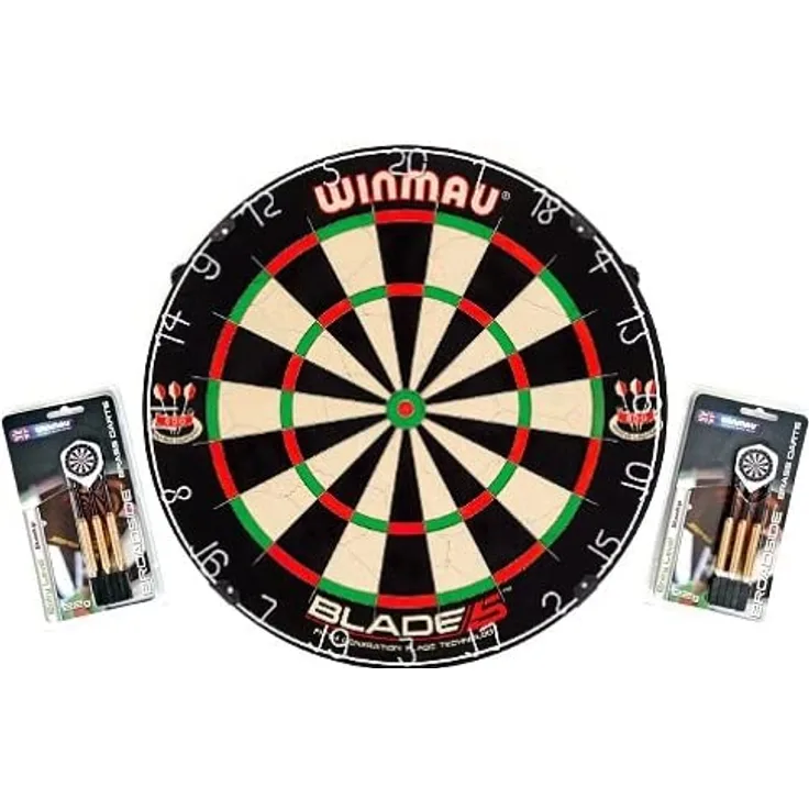 Winmau Wettkampf-Dartboard Blade 5 mit Steeldarts