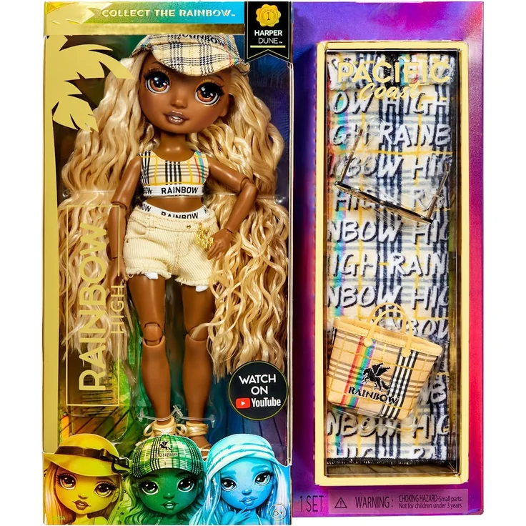 Rainbow High Pacific Coast Fashion Doll-Harper Dune (sand) – Bild 1