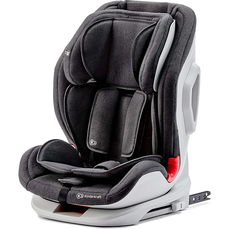 KinderKraft 'Oneto3' Autokindersitz in Schwarz, Gruppe 1/2/3, 9 bis 36 kg, Isofix