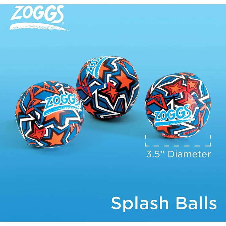 Zoggs Unisex-Youth Splash Balls Pack of 3, Mehrfarbig - Mehrfarbig, 3.5 inch Each – Bild 2