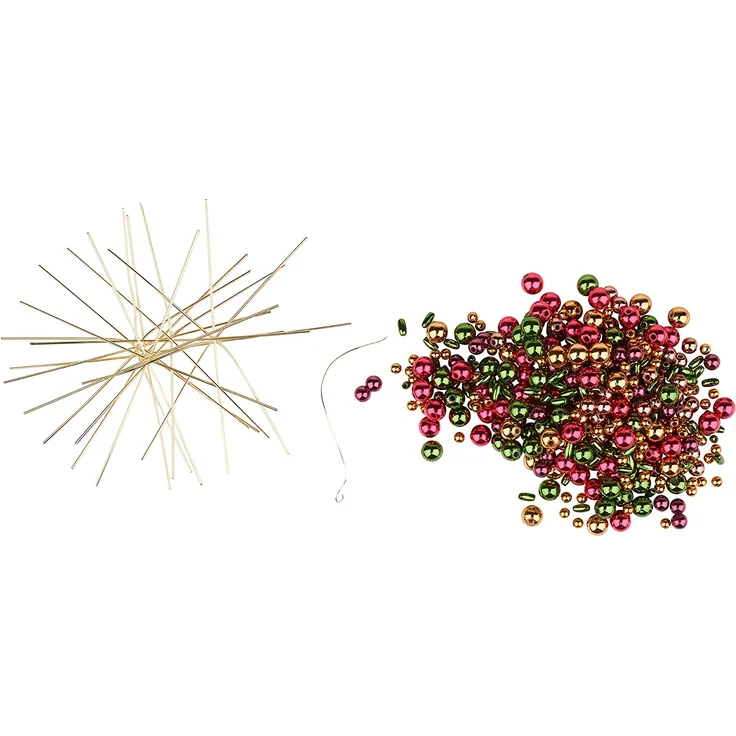 Perlenstern-Bastelset Classic 5er-Set 10cm Perlensterne Weihnachtssterne – Bild 5