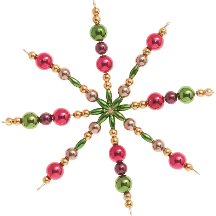 Perlenstern-Bastelset Classic 5er-Set 10cm Perlensterne Weihnachtssterne – Bild 4