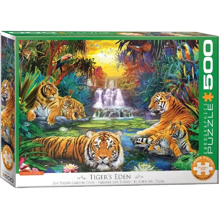 Eurographics 6500-5457 Jan Patrik Tiger im Garten Eden 500 Teile Puzzle