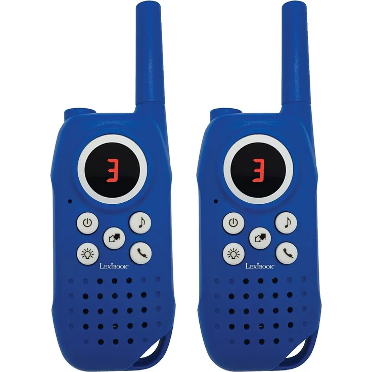 Lexibook TW42_01 5km Walkie-Talkies, digitaler Sound, Indoor-und Outdoor-Kommunikationsspiel, Gürtelclip, Schwarz, One Size