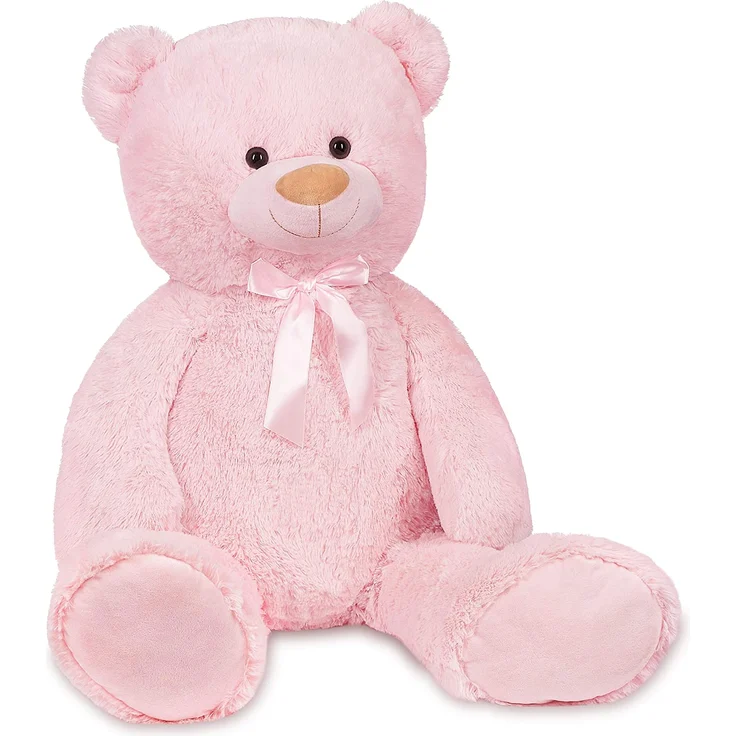 Teddybär mit Schleife 100 cm groß Stofftier Plüschtier Kuscheltier – Bild 1