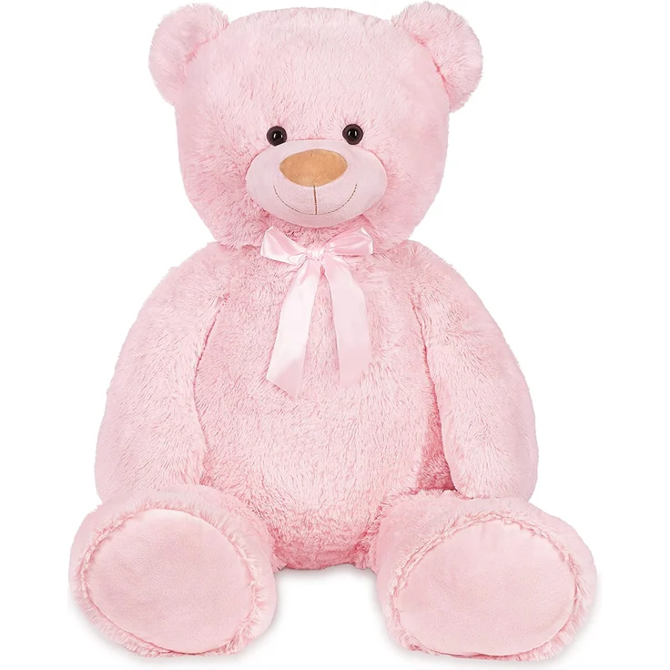 Teddybär mit Schleife 100 cm groß Stofftier Plüschtier Kuscheltier – Bild 2