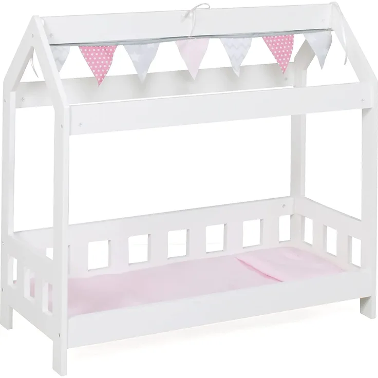 Kabinen-Puppen-Bett Stars grau