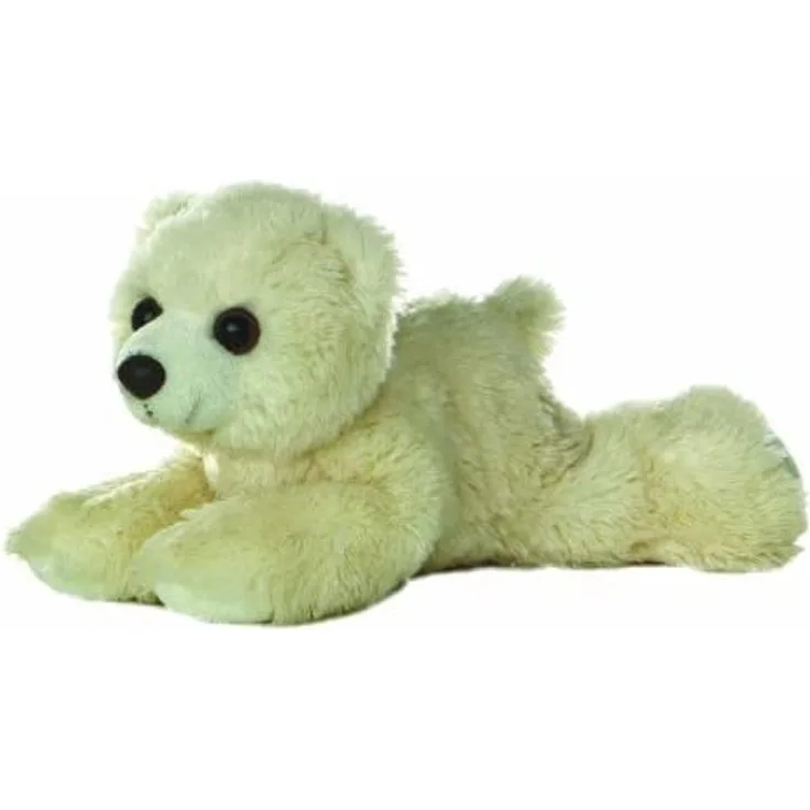 Aurora World Aurora, 13294, Mini Flopsie Eisbär,20cm, Plüschtier, beige