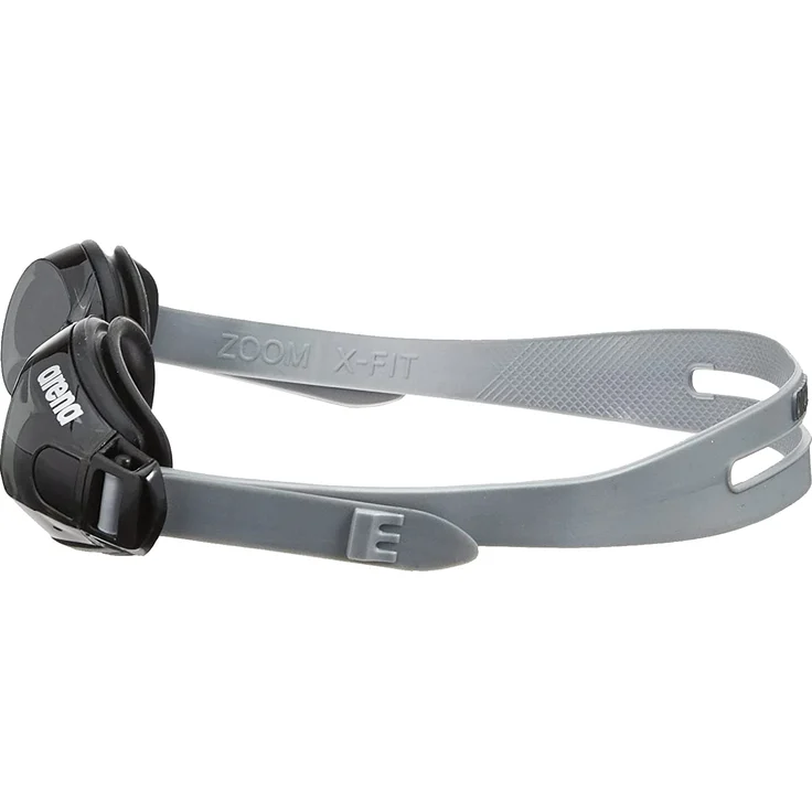 arena Unisex Training Freizeit Schwimmbrille Zoom X-Fit (UV-Schutz, Anti-Fog Beschichtung, Harte Gläser), Black-Smoke-Clear (55), One Size – Bild 3