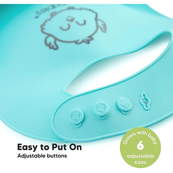 KeaBabies Baby Silikon Lätzchen mit Auffangschale - Silikon Lätzchen Baby Junge und Mädchen - BPA Frei Baby Lätzchen Silikon - Leicht Abwischbares Wasserdichtes Baby Lätzchen (Cloud Nine) – Bild 6